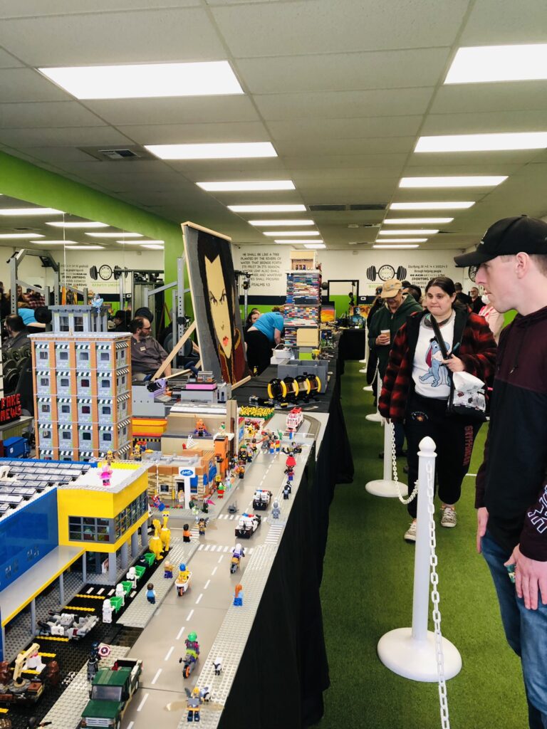 People view to Lego creations in the Kent Nerd Party Lego Museum